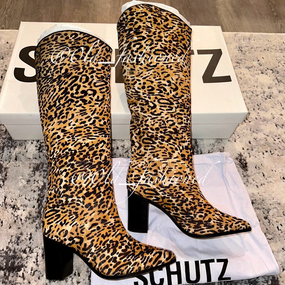 Price Firm - SCHUTZ Fur + Leather Boots - Picture 6 of 11